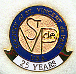 SVdP 25 year pin