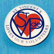 SVdP Volunteer button